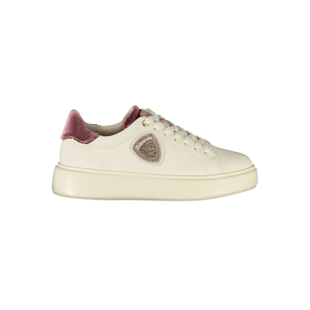 Blauer White Polyurethane Women's Sneaker
