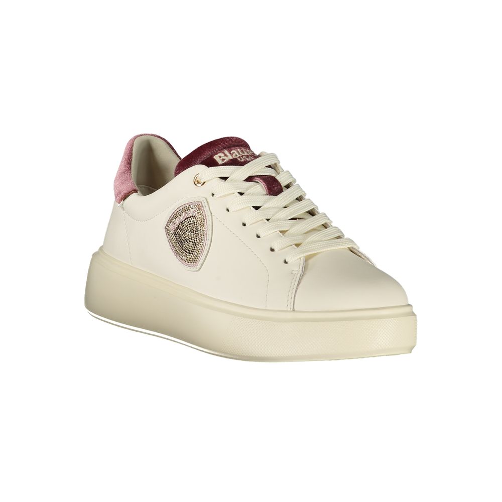 Blauer White Polyurethane Women's Sneaker