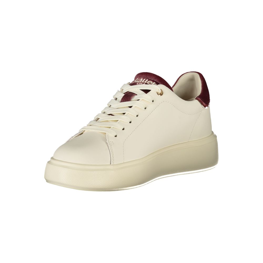 Blauer White Polyurethane Women's Sneaker