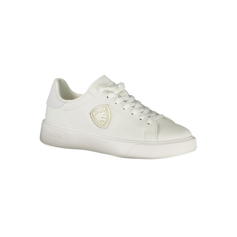 Blauer White Polyester Men's Sneaker