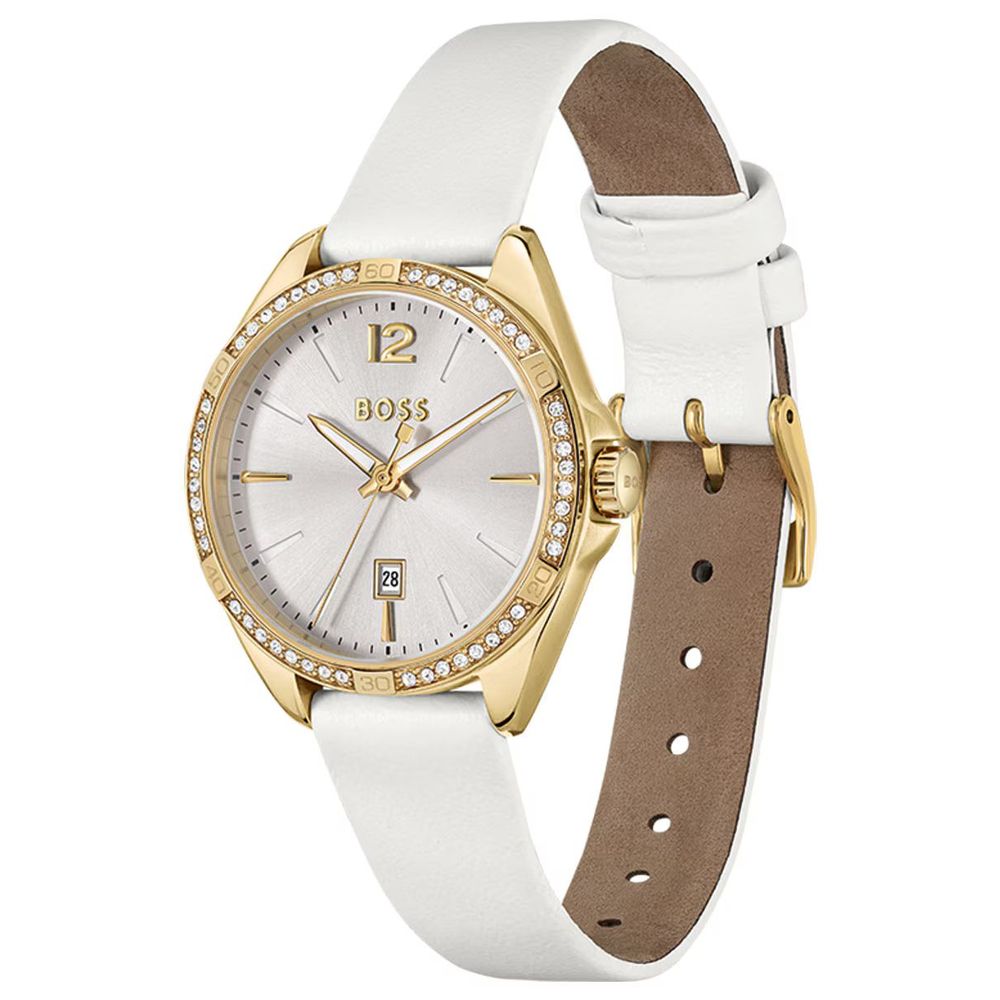 Hugo Boss wit roestvrijstalen dresswatch