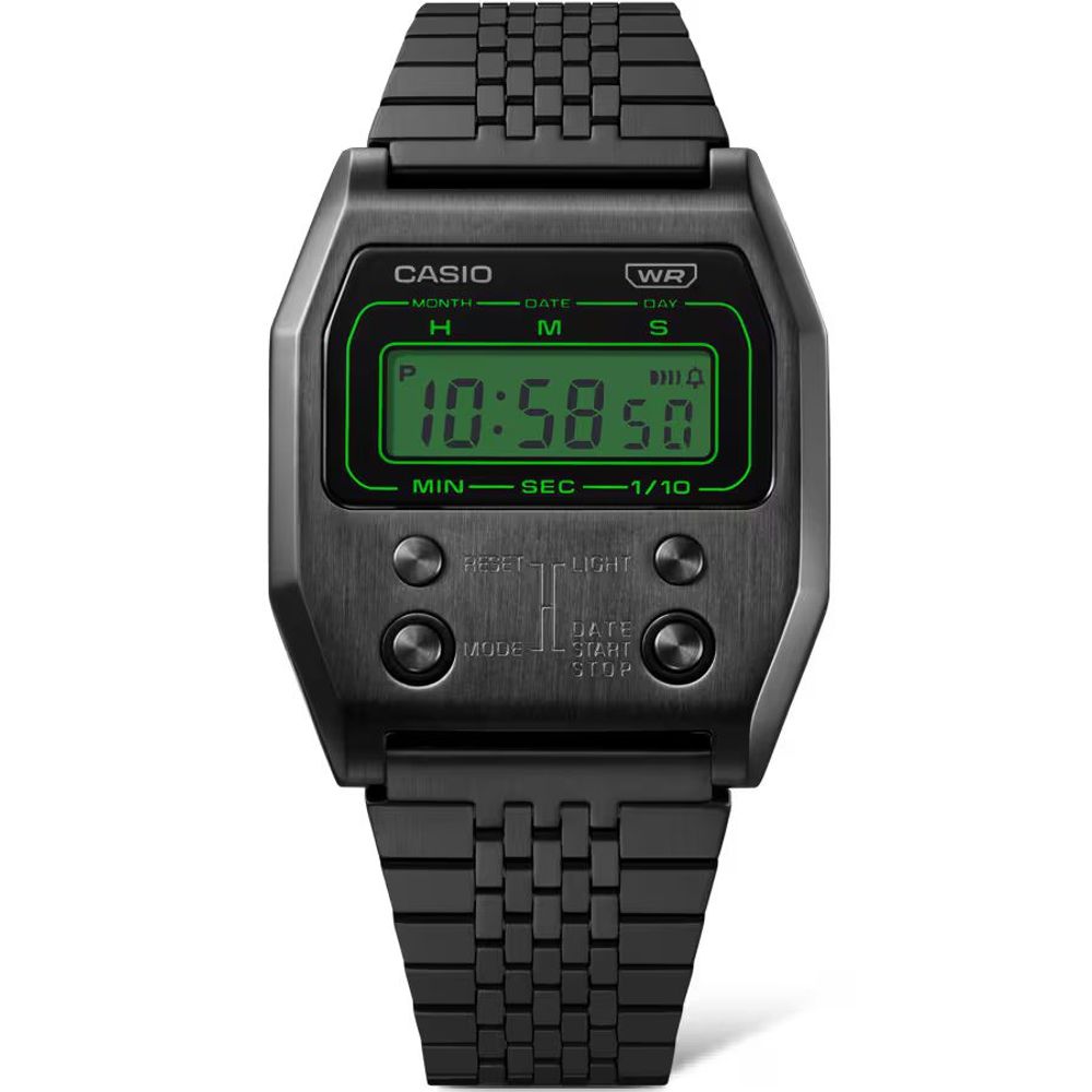Casio zwart digitaal horloge van roestvrij staal