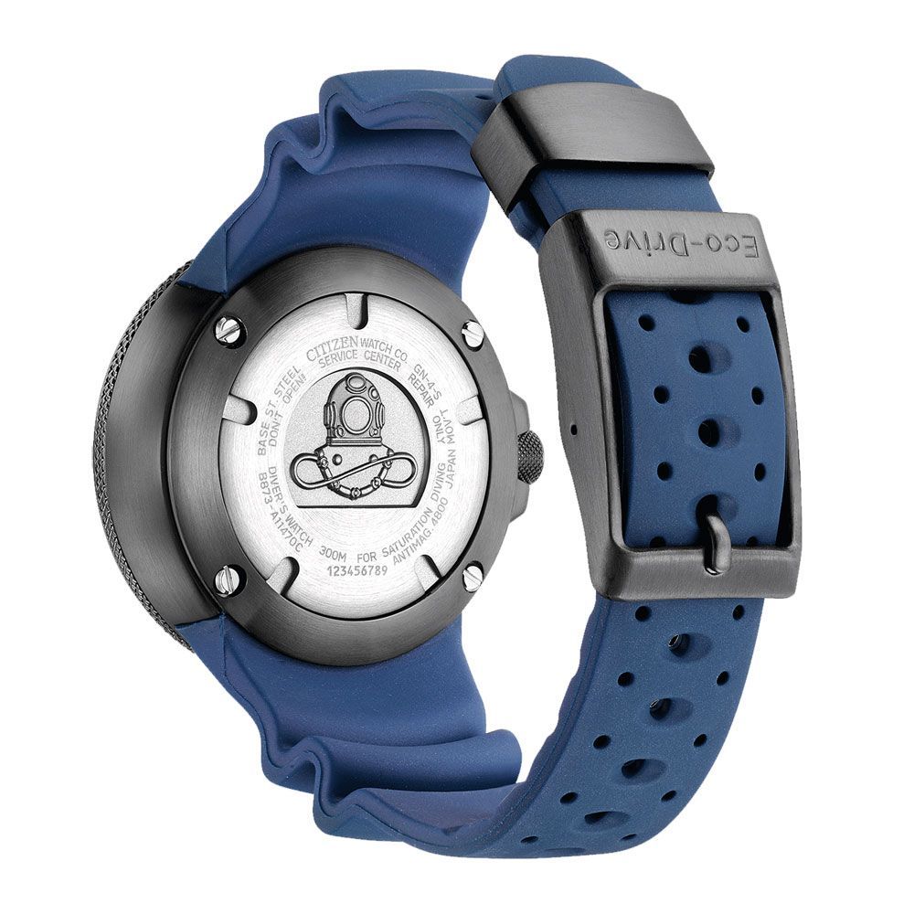 Citizen blauw rubberen sporthorloge