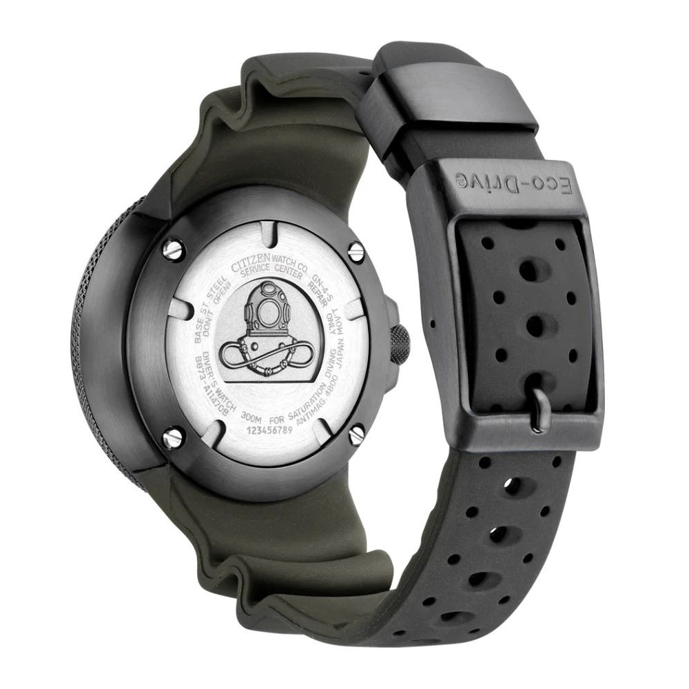 Citizen Zwart Rubberen Sport Horloge