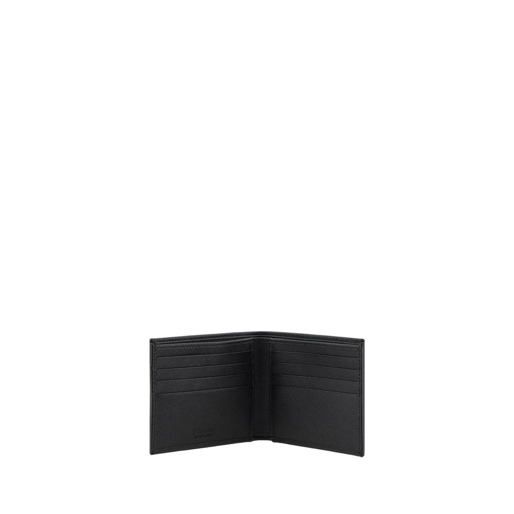 Prada Zwarte Portemonnee van Gerecycled Polyamide