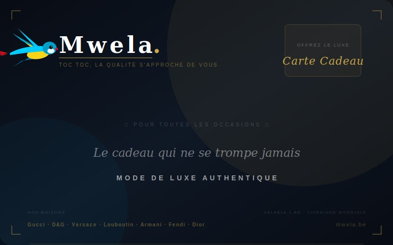 Carte cadeau Mwela Shop - L'Excellence à Offrir